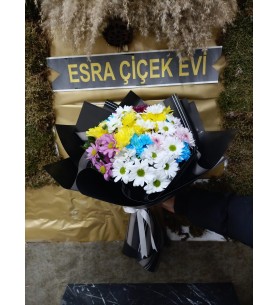 Karışık papatya çiçek buketi